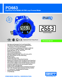 Thumbnail of document Data Sheet - PD663 ProtEX-Lite Explosion-Proof Loop-Powered Meter